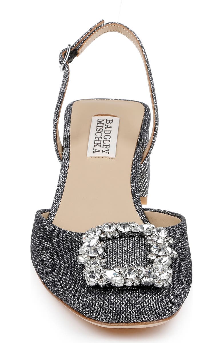 Badgley Mischka Collection Vivia Slingback Pump, Alternate, color, Pewter Glitter