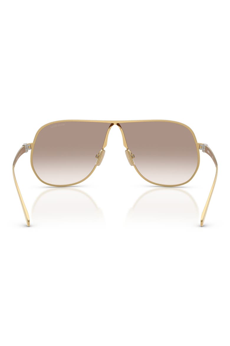 66mm Oversize Pilot Sunglasses, Alternate, color, GOLD/ CLEAR GRADIENT BROWN