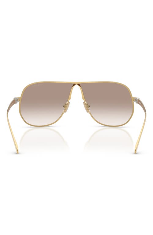 Miu Miu 66mm Oversize Pilot Sunglasses In Gold