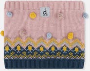 Deux par Deux Jacquard Fleece-Lined Tubular Knit Neckwarmer