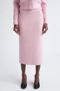 Givenchy Wool & Alpaca Blend Rib Midi Skirt