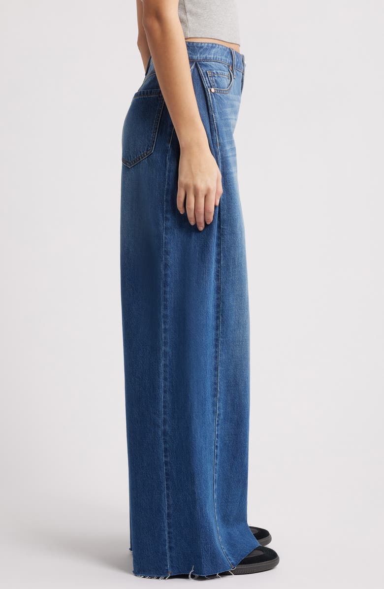 1822 Denim Raw Hem High Waist Wide Leg Jeans, Alternate, color, 