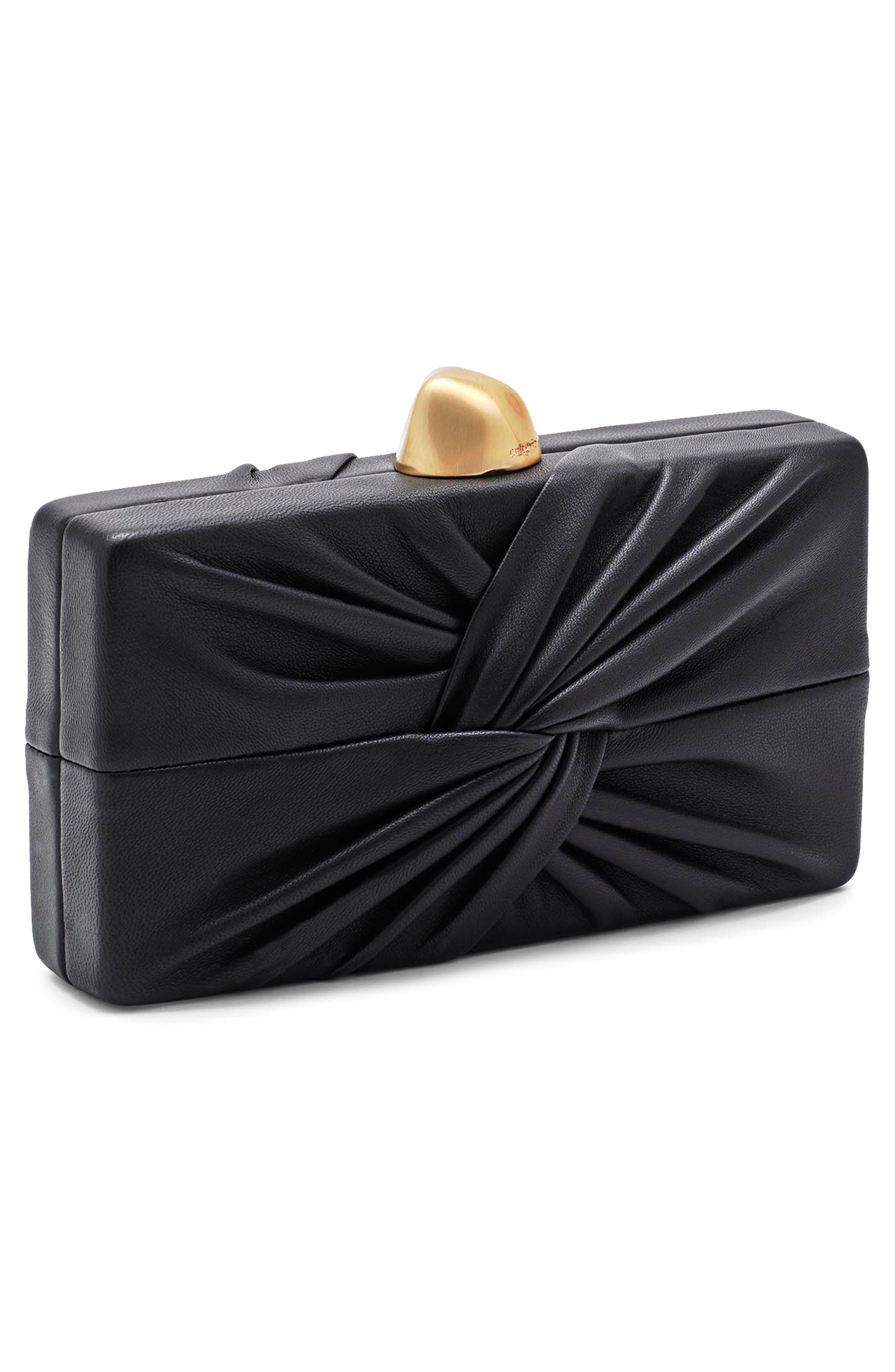 Cult Gaia Lisse Leather Clutch, Alternate, color, 