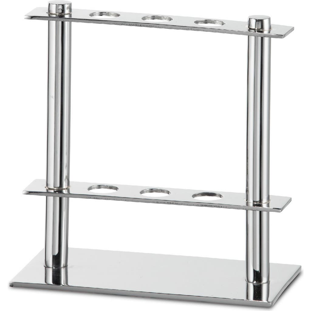 Roselli Trading Company Modern Toothbrush Holder In Silver