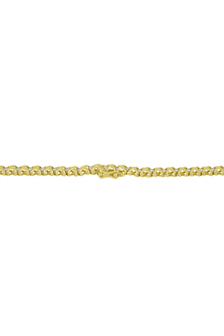 10K Yellow Gold 4 cttw Brilliant Diamond Graduating Riviera Statement Necklace, Alternate, color, Yellow