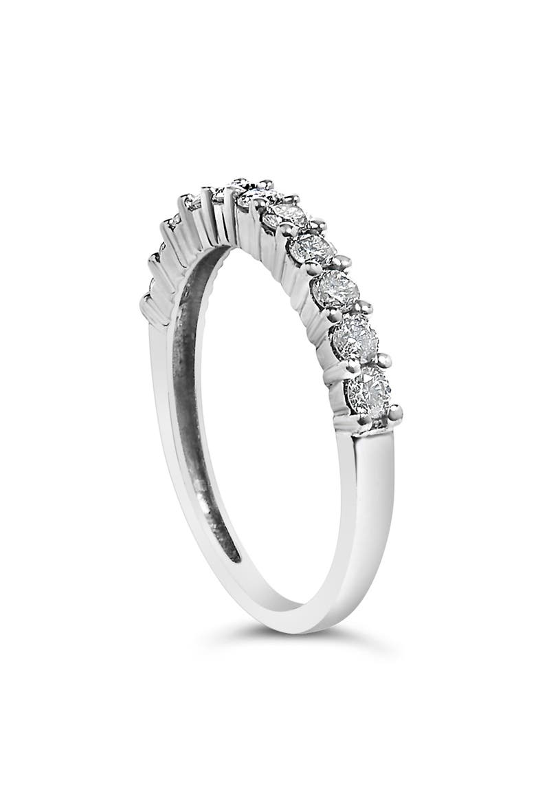 IGI Certified 10K Gold 1/2 Cttw Diamond Fluted Band Style Ring, Alternate, color, White Gold