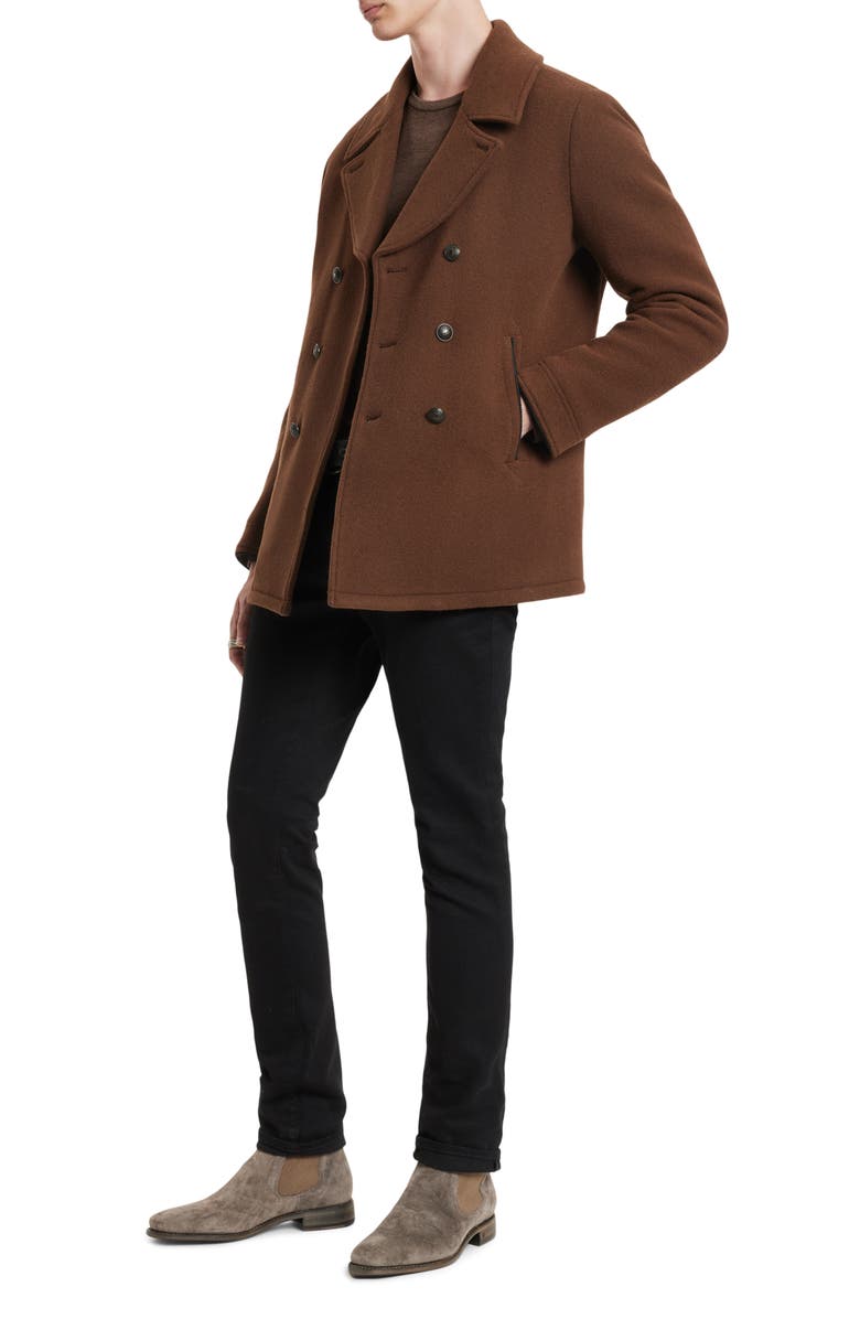 John Varvatos Carlos Wool Blend Peacoat, Alternate, color,