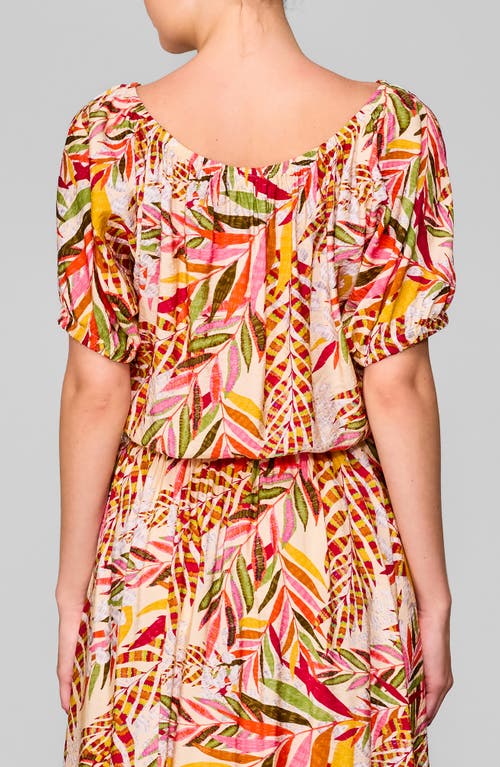 Melloday Convertible Off-the-shoulder Bubble Top In Pink