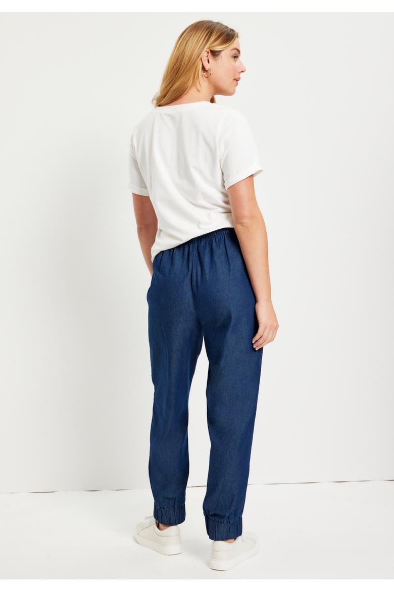 Drawstring Denim Jogger, Alternate, color, LIGHT STONEWASH