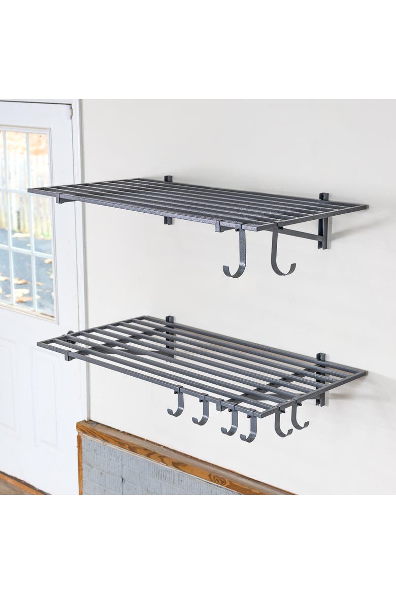 2' x 4' Bristol Garage Wall Mount Shelves | 2 Pack | Hammered Gray, Alternate, color, Grey