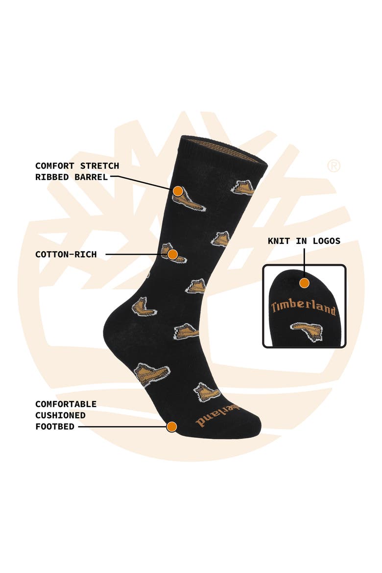 Assorted 2-Pack Crew Socks, Alternate, color, BLACK