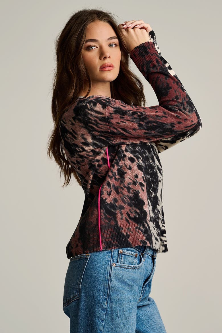 Running Wild Cotton Sweater, Alternate, color, Chocolate Feather