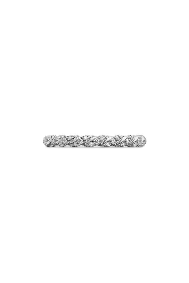Pavé Petite Diamond Band Ring, Main, color, WHITE GOLD/ DIAMOND