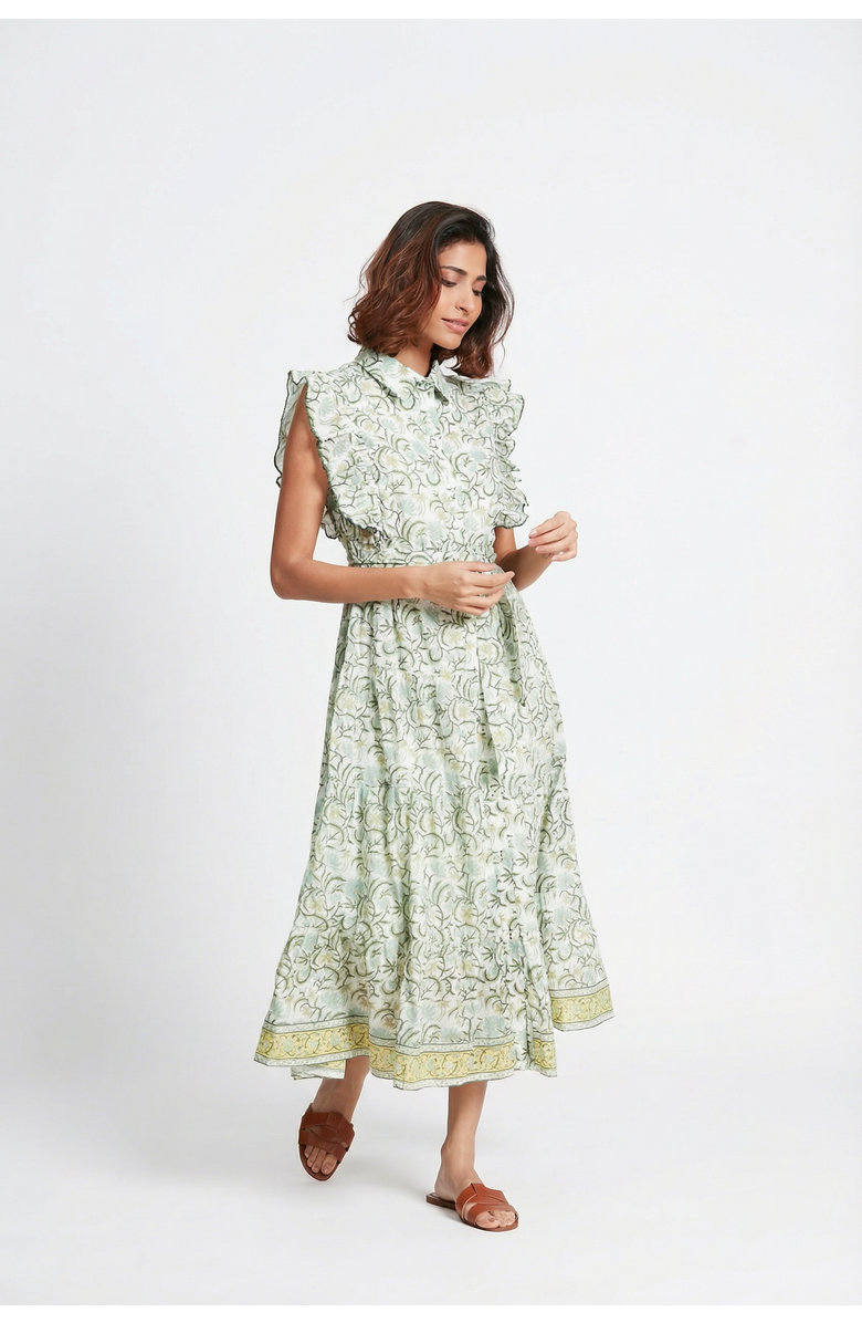 Ro's Garden Ernestine Maxi Dress, Main, color, Green Blumenau