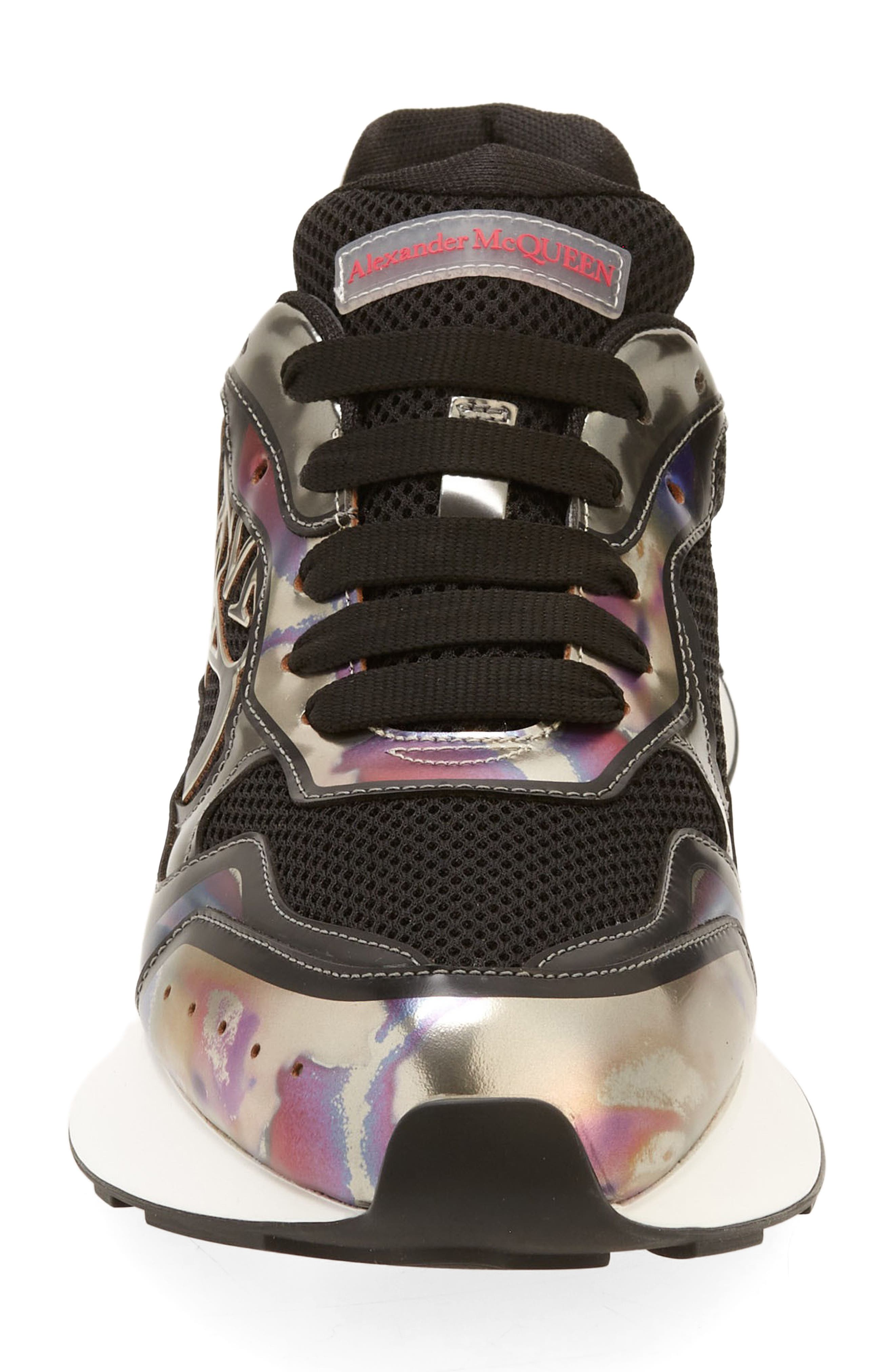 McQueen Sprint Runner Sneaker, Alternate, color, Black/ White/ Multi