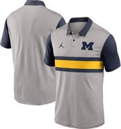 Jordan Brand Men's Jordan Brand Gray/Navy Michigan Wolverines Vapor Dri-FIT Polo
