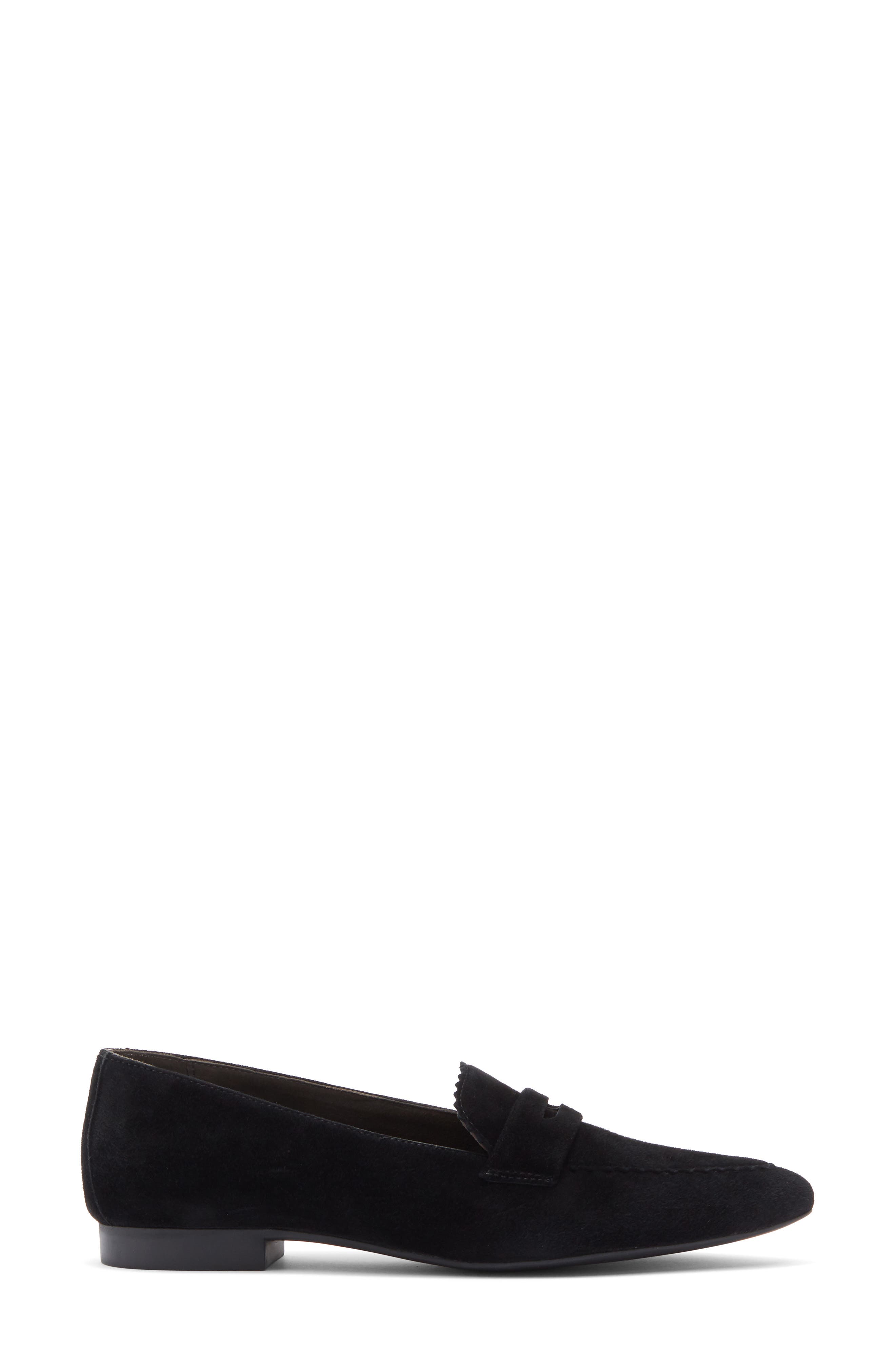 Paul Green Penny Loafer, Alternate, color, Black Suede