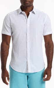 Robert Graham Harbor Short Sleeve Stretch Cotton Button-Up Shirt