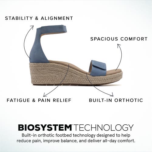 Abeo Riviera Ankle Sandal In Denim Nubuck - Regular