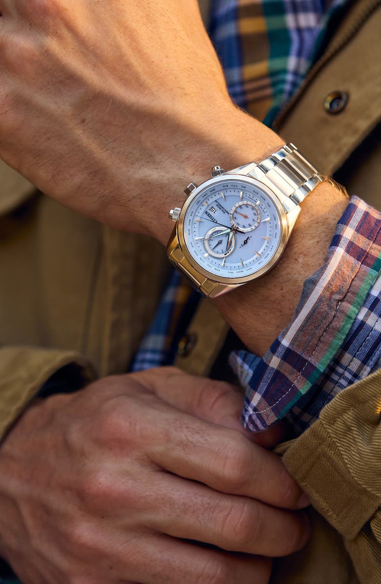 Citizen Sport Luxury Atomic Timekeeping Bracelet Watch, 43mm, Alternate, color, Silver-Tone