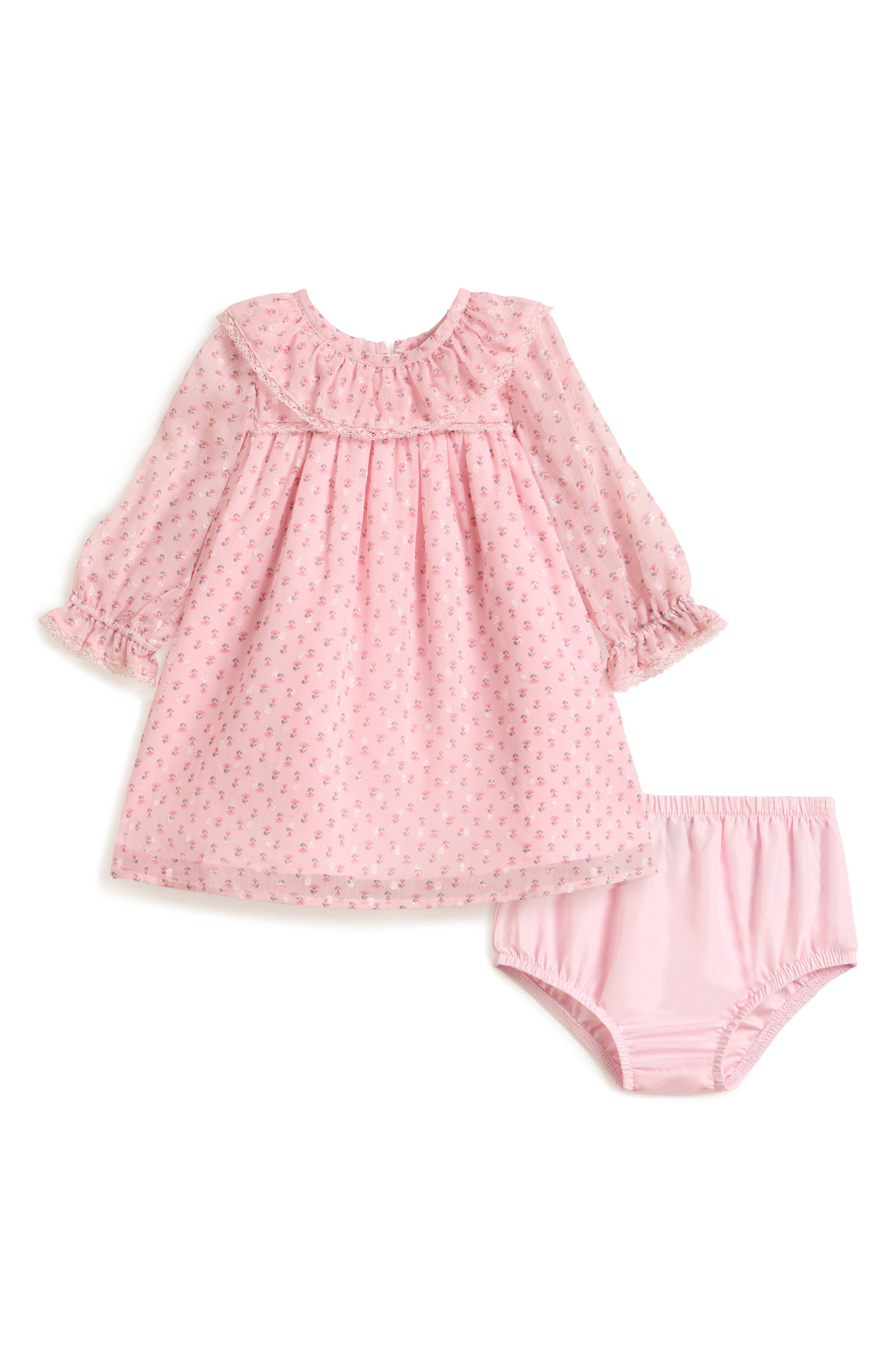 Kids' Audrey Ruffle Collar Chiffon Dress & Bloomers