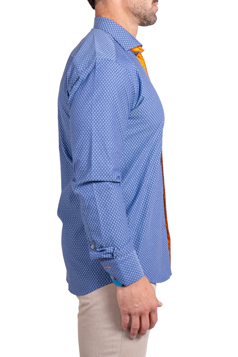 Einstein Ascension Contemporary Fit Button-Up Shirt, Alternate, color, BLUE