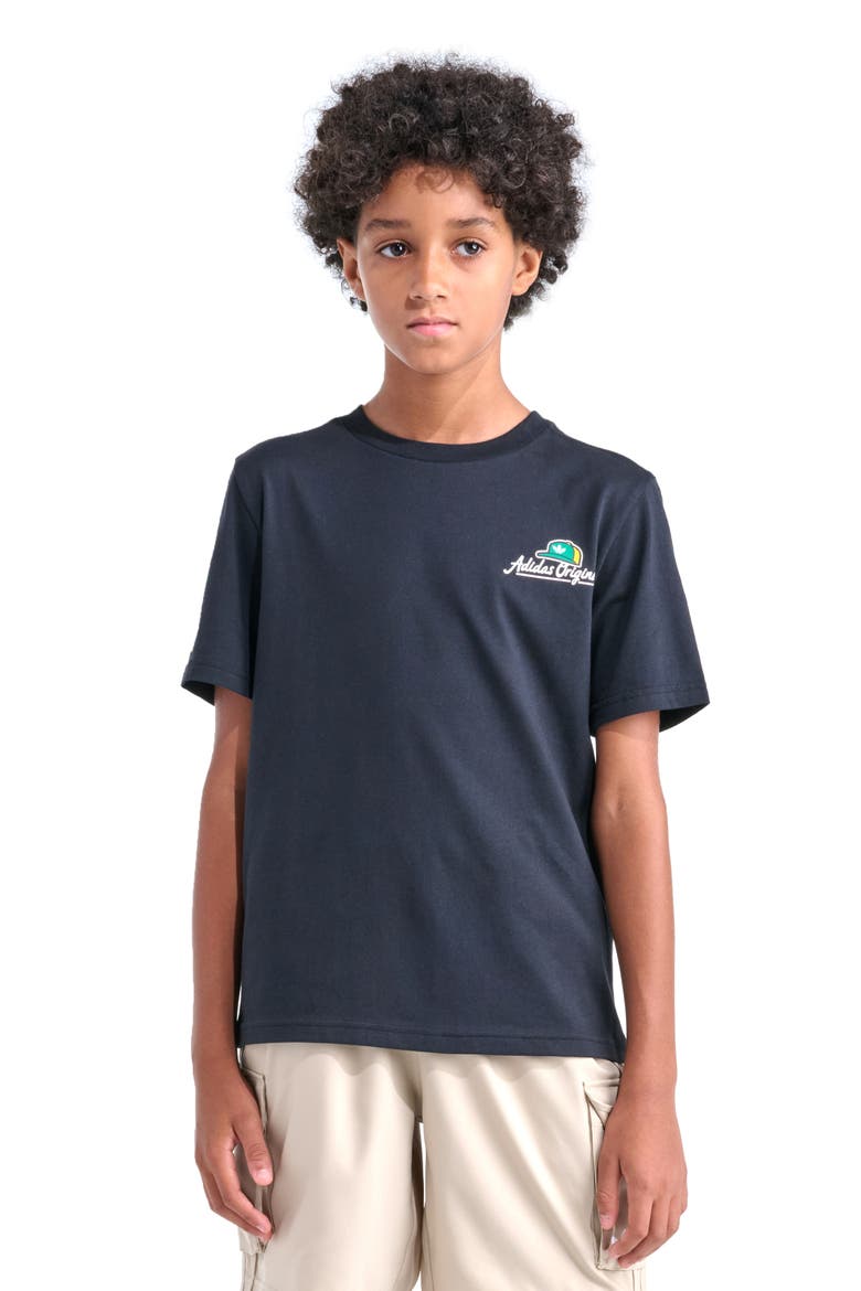 Kids' Graphic Cotton T-Shirt, Main, color, BLACK