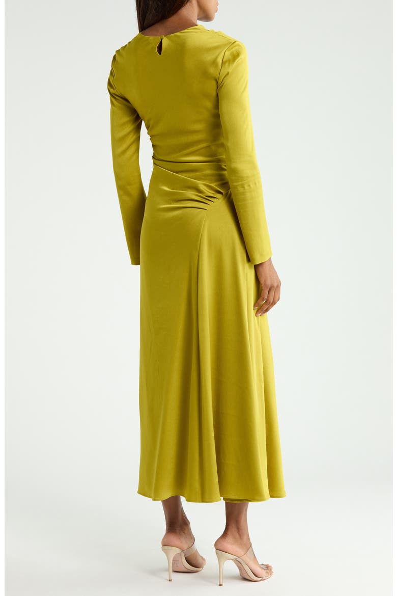 Odessa Long Sleeve Ruched Maxi Dress, Alternate, color, PEAR