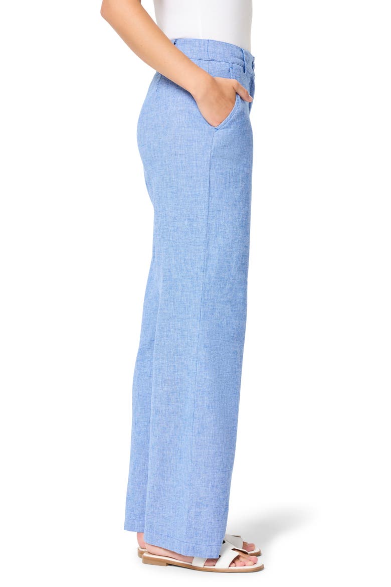 Eliot Cotton & Linen Wide Leg Pants, Alternate, color, BLUE MIX