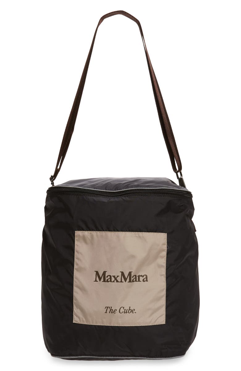 Max Mara The Cube Reversible Hooded Down Coat with Two Belts, Alternate, color, 