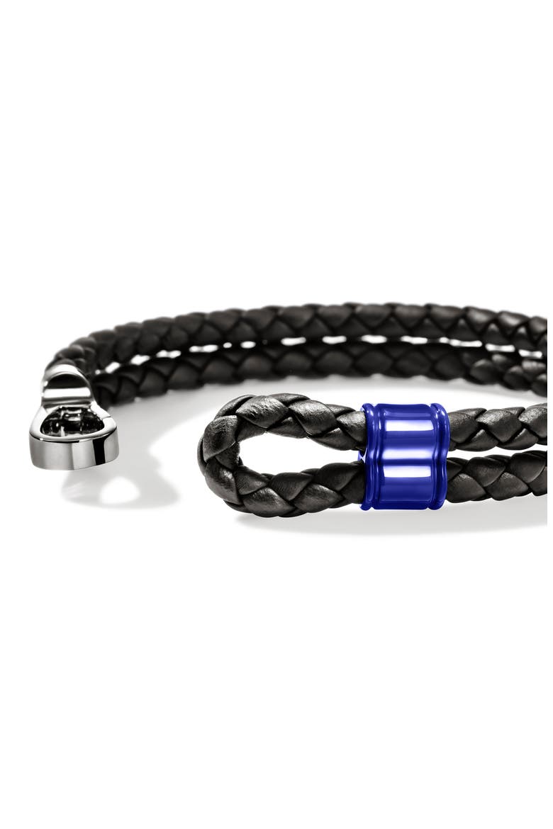 Double Layer Bracelet, Alternate, color, DARK SILVER/ BLACK