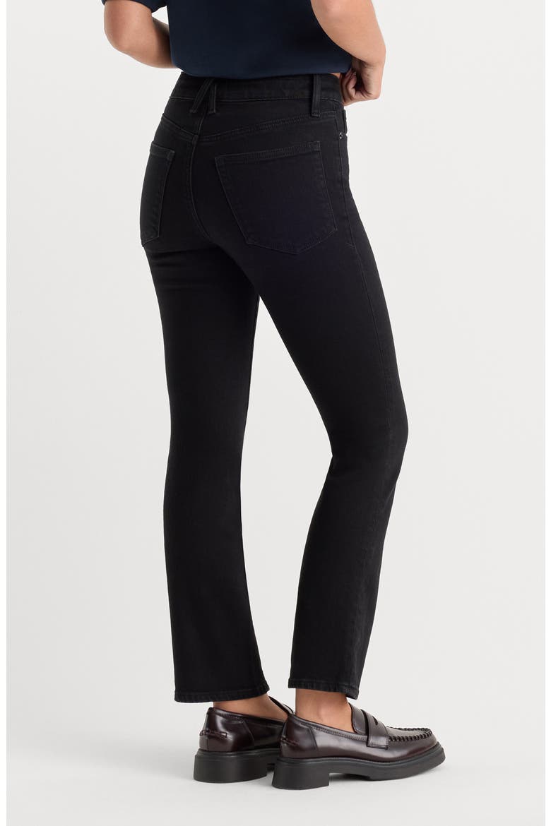 Good Petite High Waist Straight Leg Jeans, Alternate, color, BLACK001