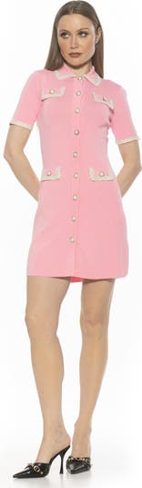 Odette Short Sleeve Knit Shirtdress