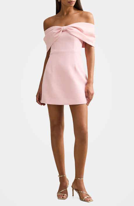Scottie Off the Shoulder Bow Minidress