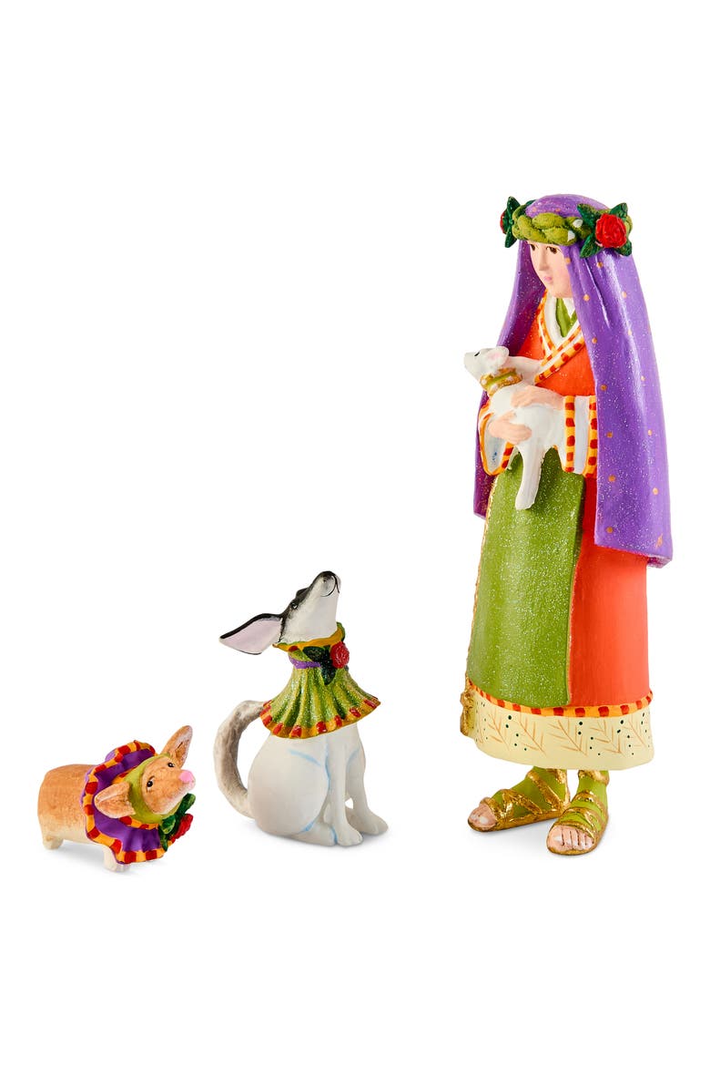 Patience Brewster Nativity Shepherdess Set of 3, Alternate, color, MULTI
