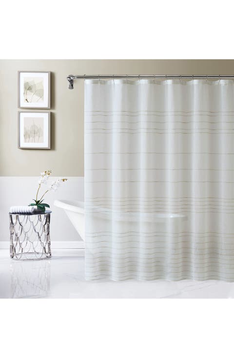Lisa Textured Stripe Shower Curtain