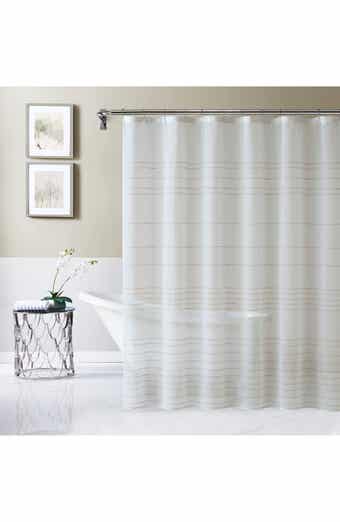 DAINTY HOME Lisa Textured Stripe Shower Curtain
