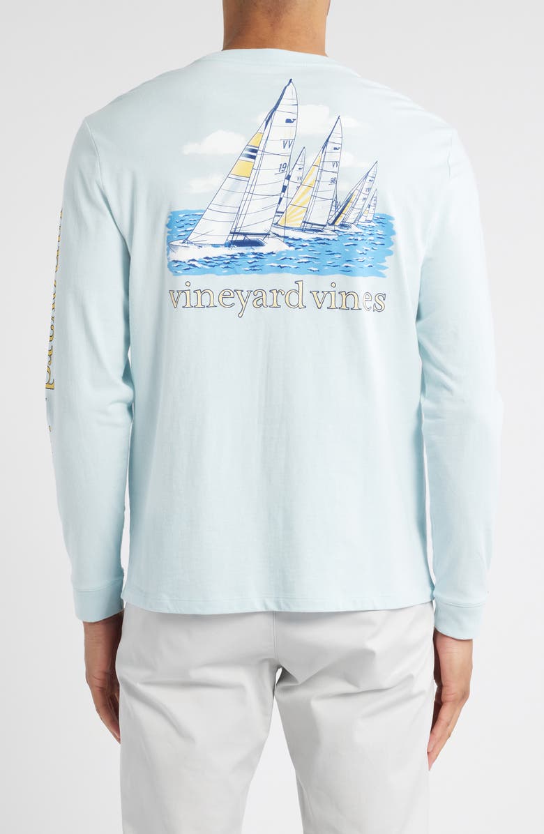vineyard vines Painted Sailboat Race Long Sleeve Graphic T-Shirt, Alternate, color,