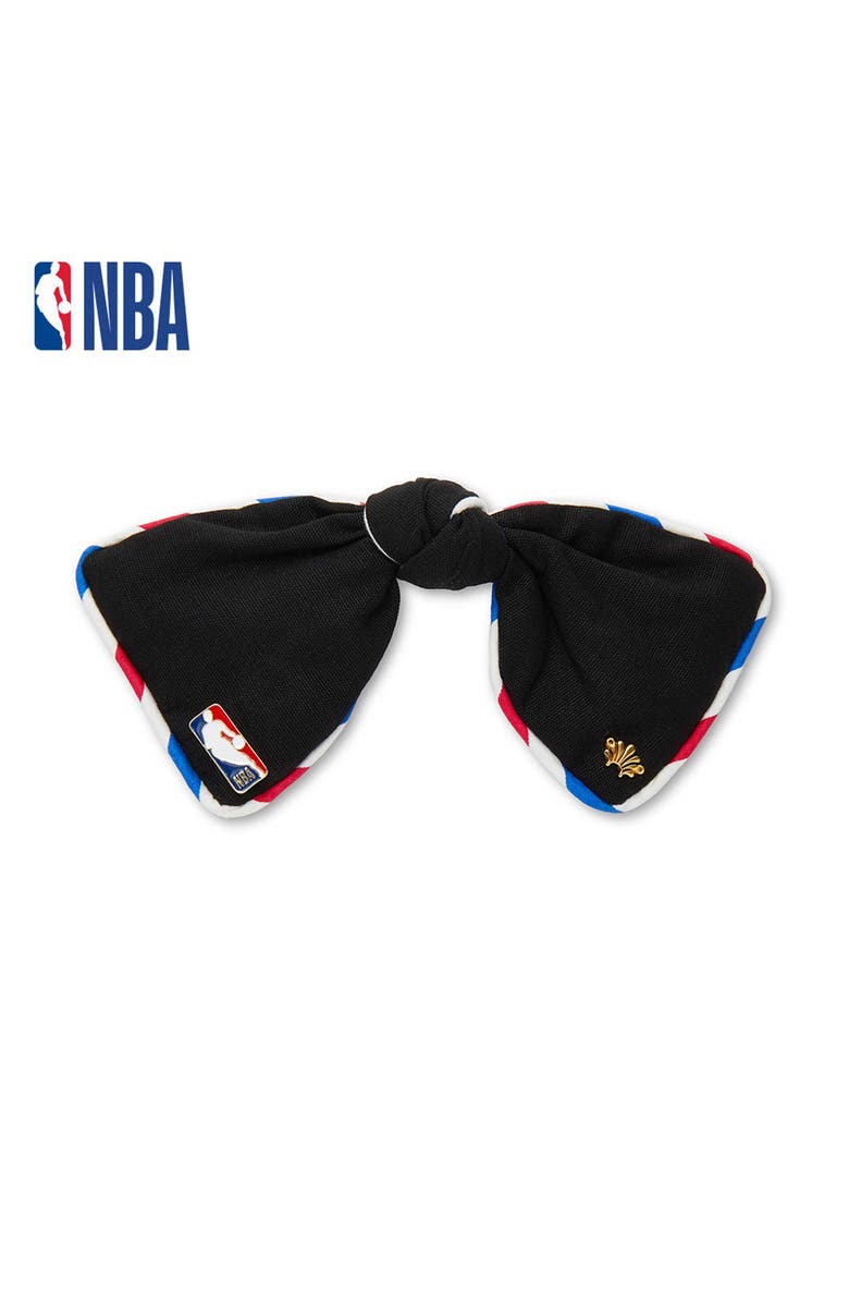 Lele Sadoughi NBA Bow Barrette, Main, color, Jet 001