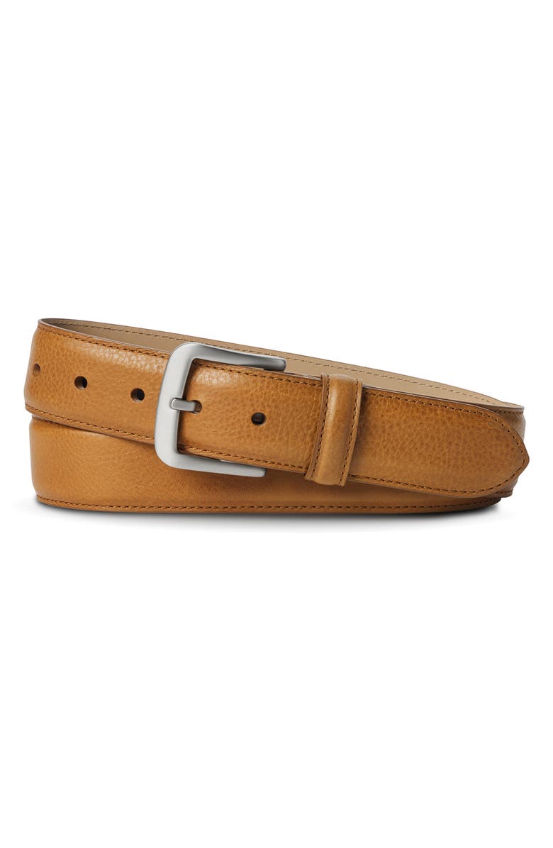 Shinola Canfield Vachetta Leather Belt, Alternate, color, Bourbon