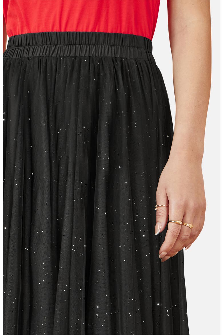 Sparkle Mesh Tulle Skirt, Alternate, color, Black
