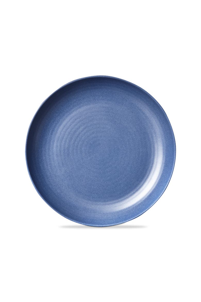 Denim Blue Brooklyn Melamine Dinner Plate Indoor Outdoor, Main, color, Blue