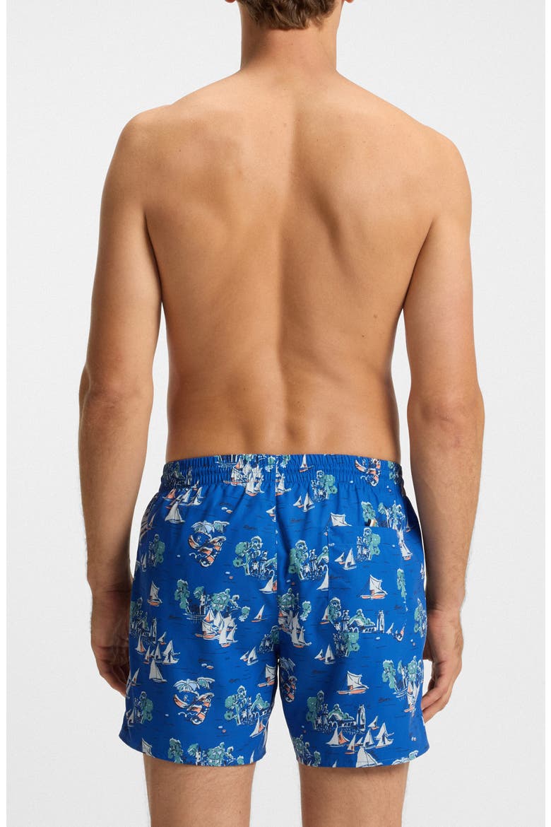 Pirhana Swim Trunks, Alternate, color, BLUE
