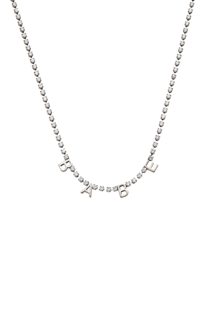 Alex and Ani Babe Tennis Chain Necklace, Main, color, Silver