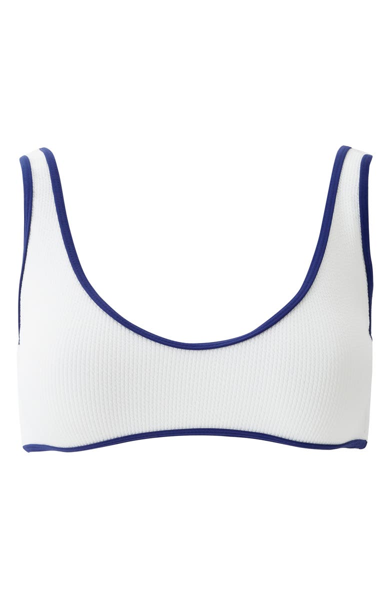 Melissa Odabash Vigo Bikini Top, Alternate, color, White Ridges/ Navy