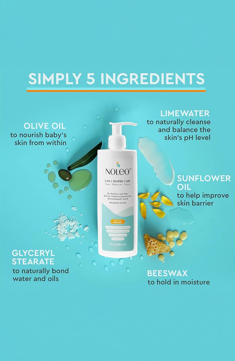 NOLEO 3-in-1 Diaper Rash Cream, Alternate, color, White