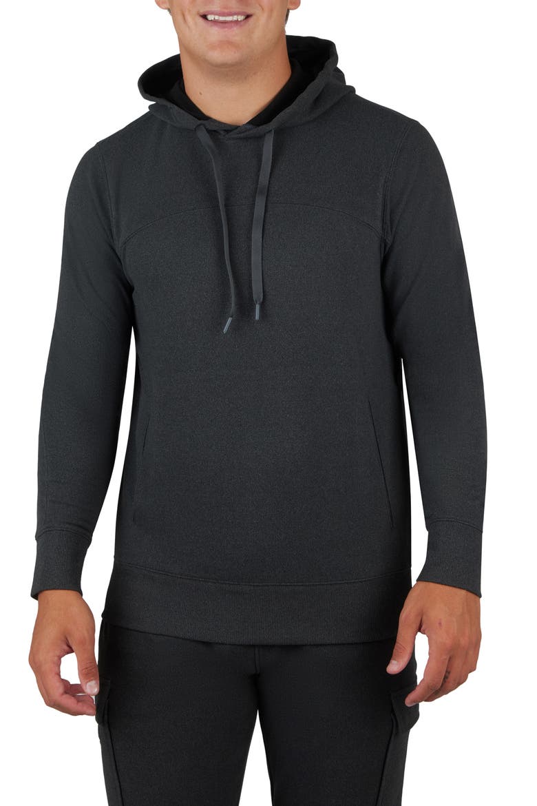 Ultra Mélange Fleece Hoodie, Main, color, BLACK