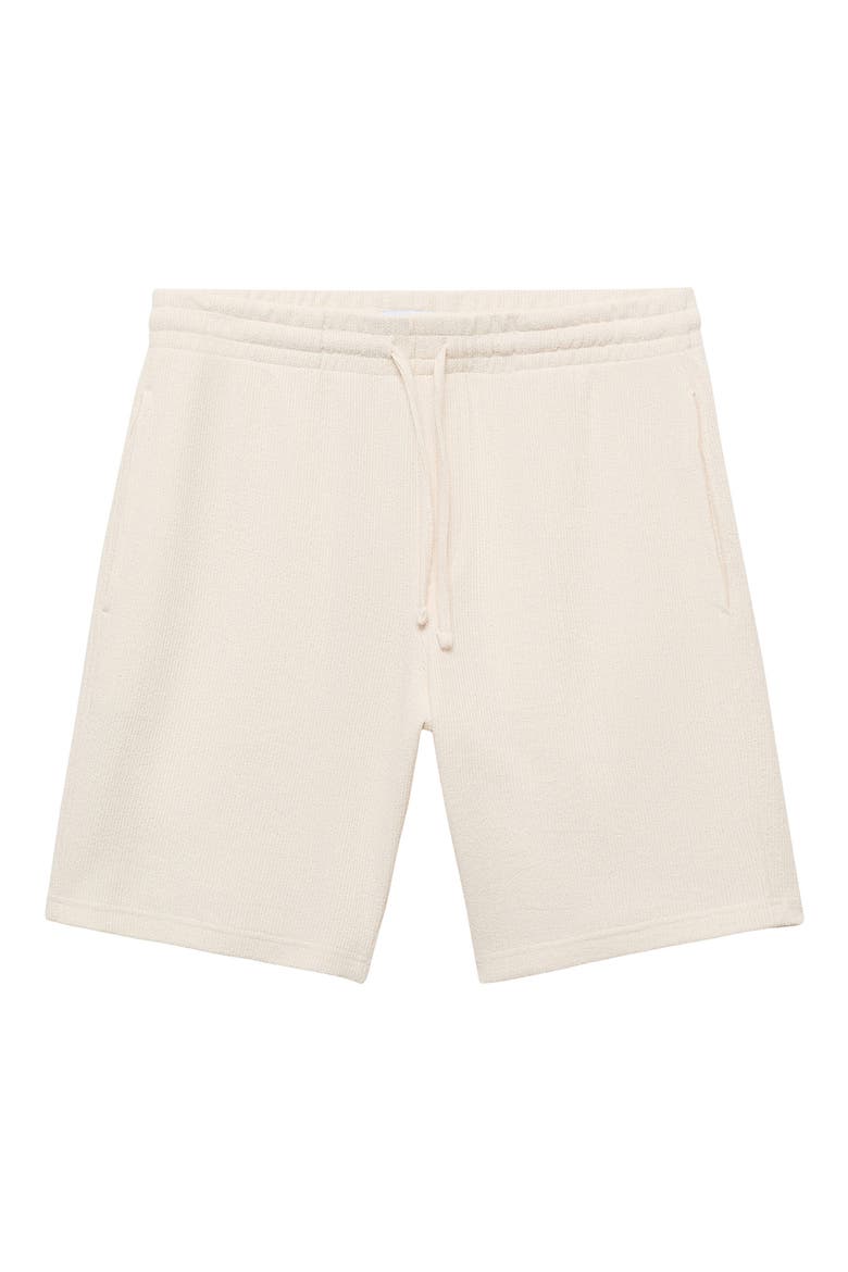 Textured Drawstring Shorts, Alternate, color, ECRU
