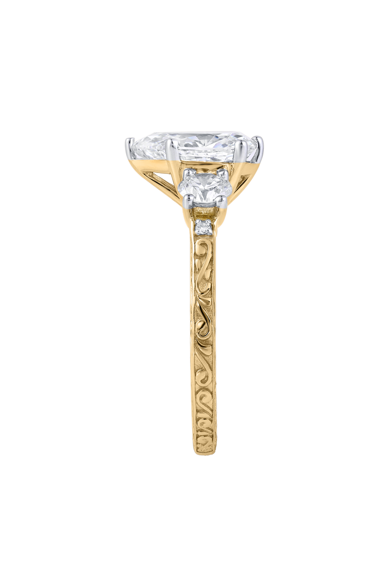 Orlina 14K Gold 2.65 Ct Pear Lab Grown Diamond Engagement Ring, Alternate, color, 14K Yellow Gold