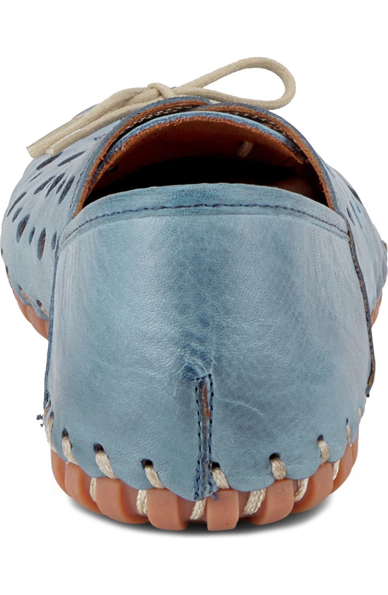 Spring Step Moonwalk Perforated Leather Shoe, Alternate, color, Blue